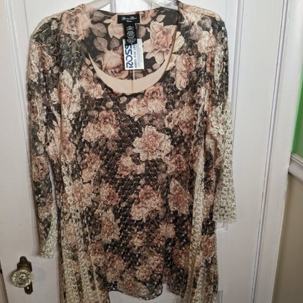 Betsy Black Crochet Top Size 3x